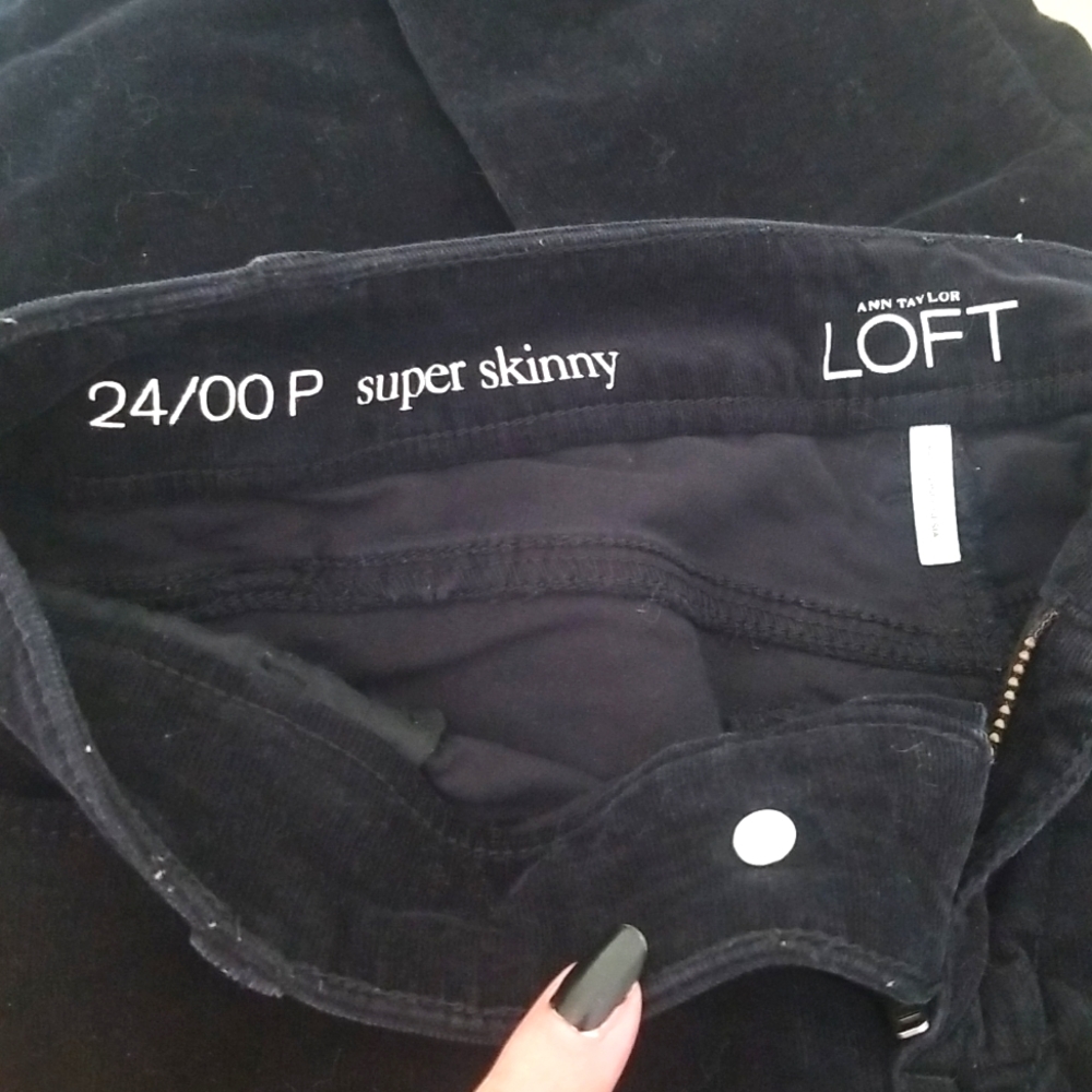 Ann Taylor Loft Velvet Super Skinny Jeans